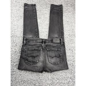 American Eagle Jeans Mens 29x32 Black Slim Distressed Grunge Stretch Normcore